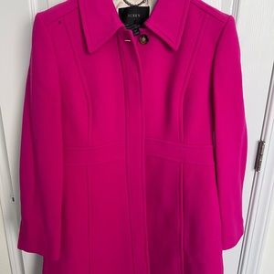 Jcrew fuchsia lady day coat size 12p